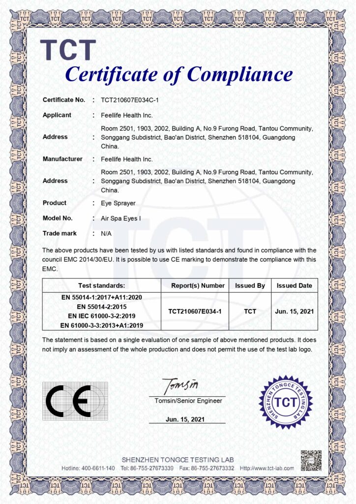 CE certificates for consumer goods