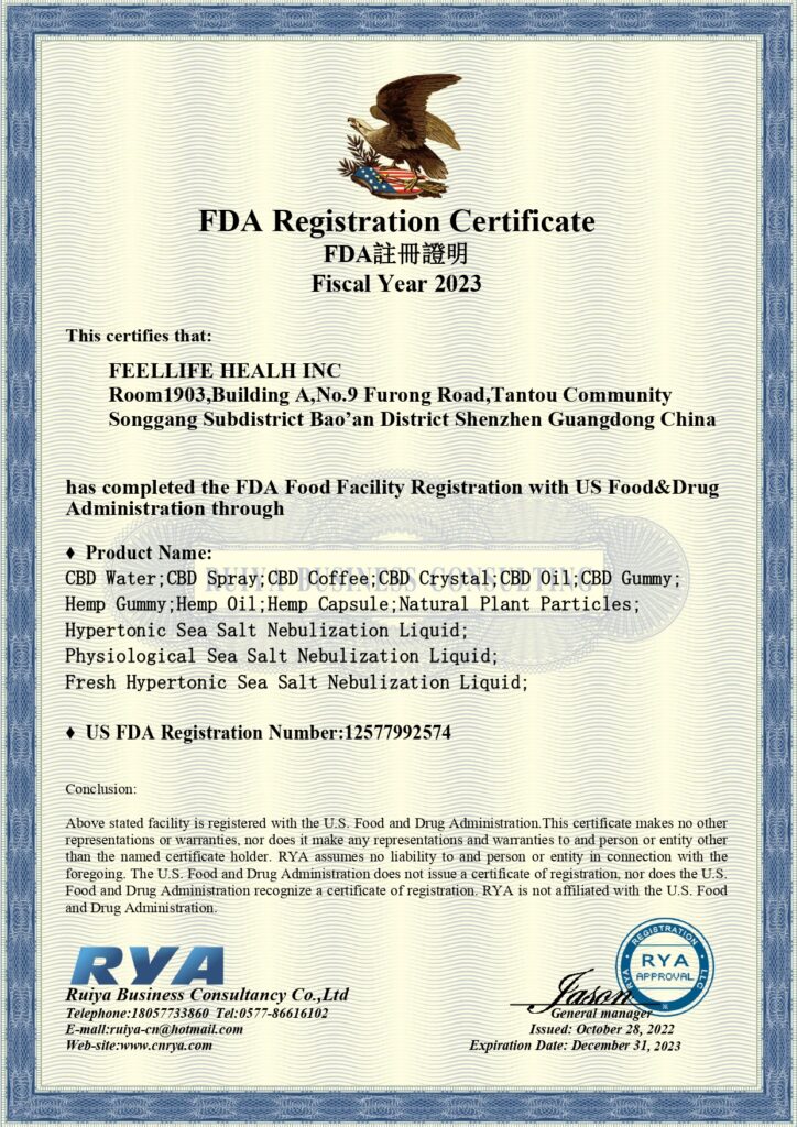 FDA Registration Certificate